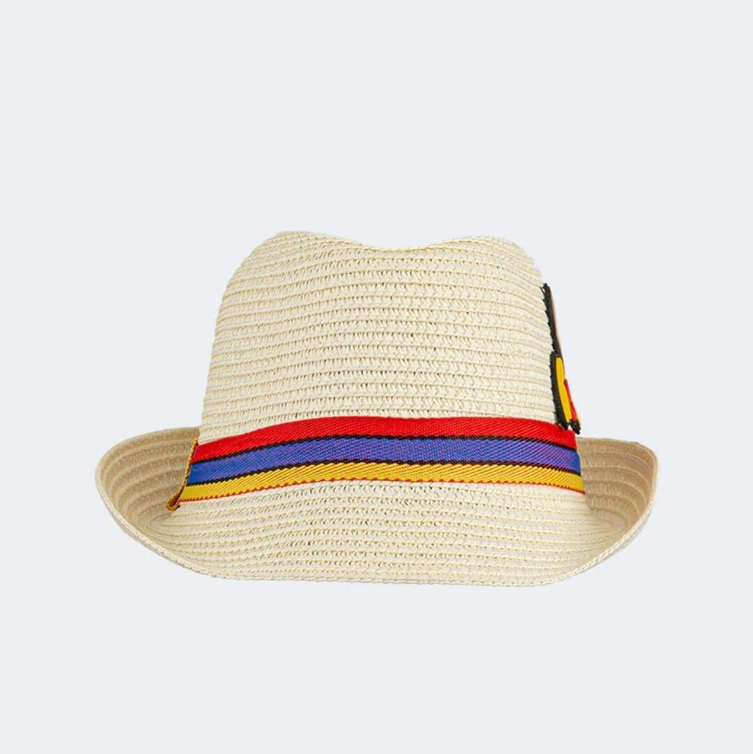 Chapeau enfant paille chat