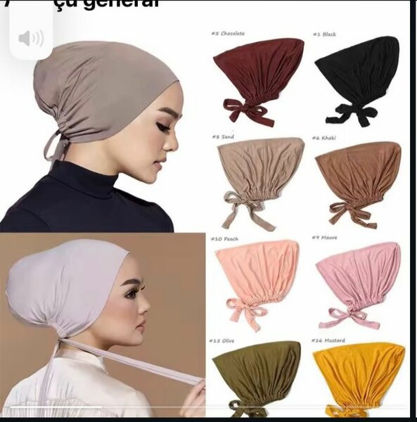 Bonnet Hijab Turban - Multicouleurs