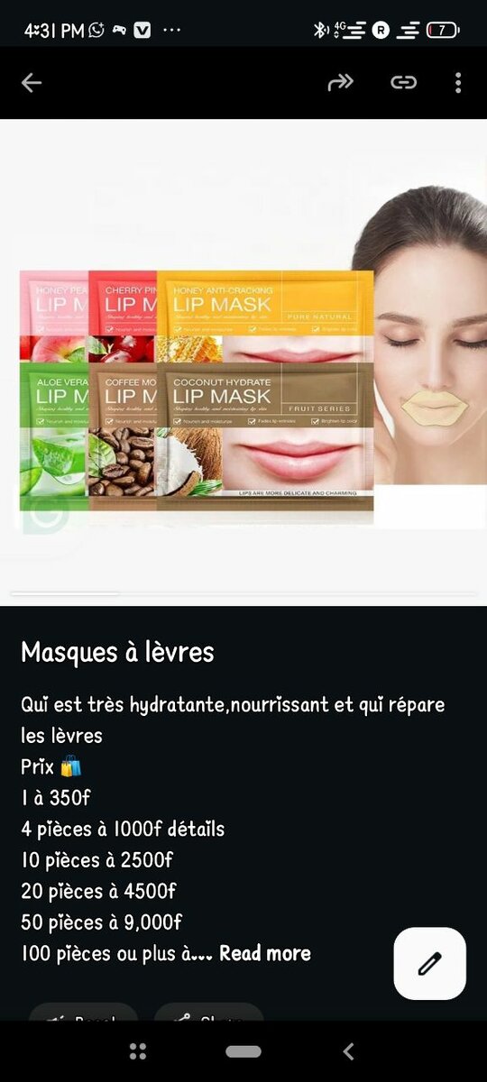 Masques à lèvre