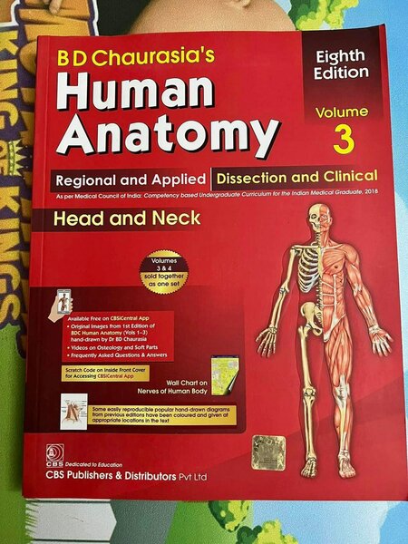 BD Chaurasia's Human Anatomy 1,2&3