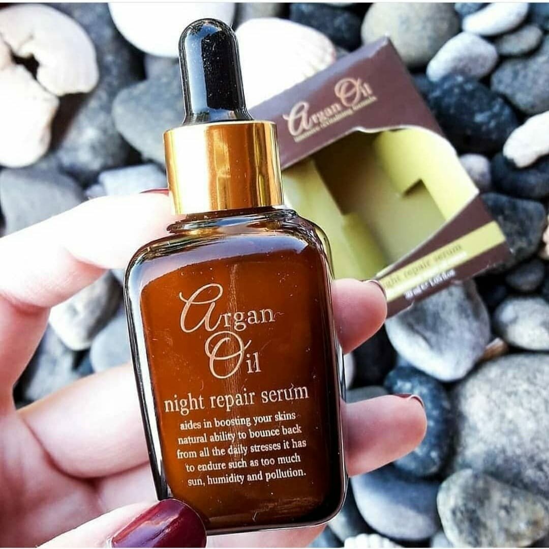 Argan oil night repair serum.