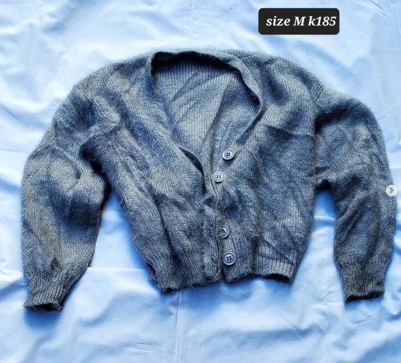 Comfortable women's cardigan grey