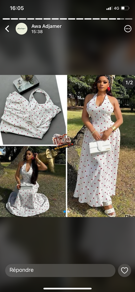 Robe longue estivale à pois