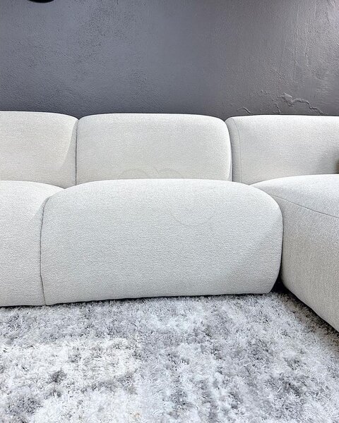 Canapé d'angle convertible en tissu