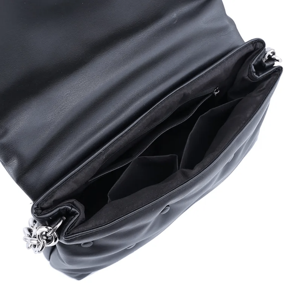 Sac à main en cuir noir chic