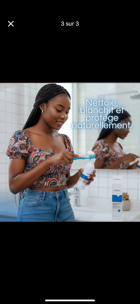 Mousse blanchissante dentaire