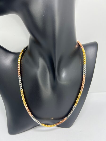 Collier élégant multicolore or