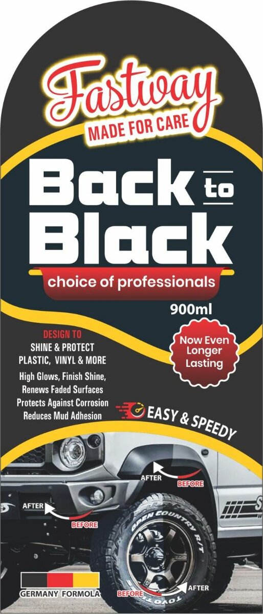 Back to black polish plastic and tyre restore