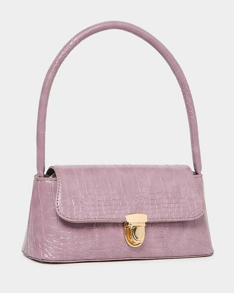 Sac à main en cuir lilas