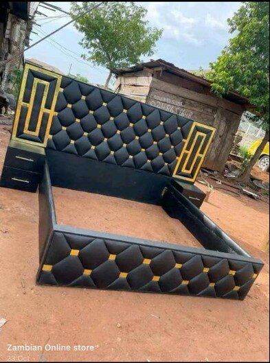 Stylish and high-quality double bed with headboard