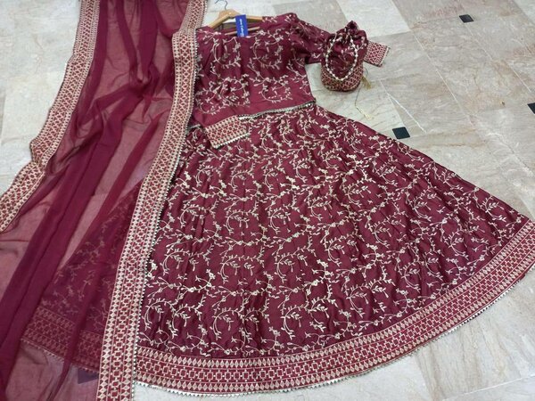 3 pcs women's Stitched chiffon  plain Maxi
