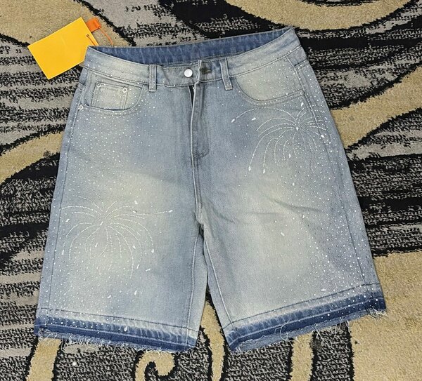 Shorts en denim avec motif