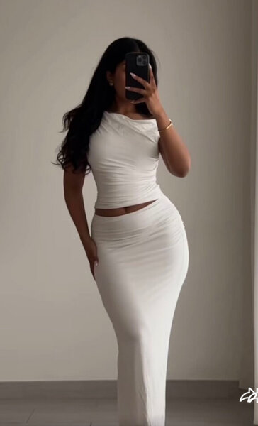 Robe longue élégante blanche