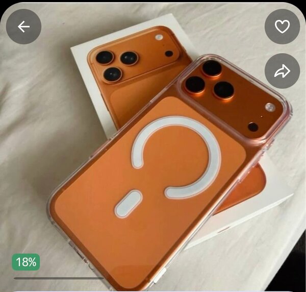 Coque iPhone orange magnétique