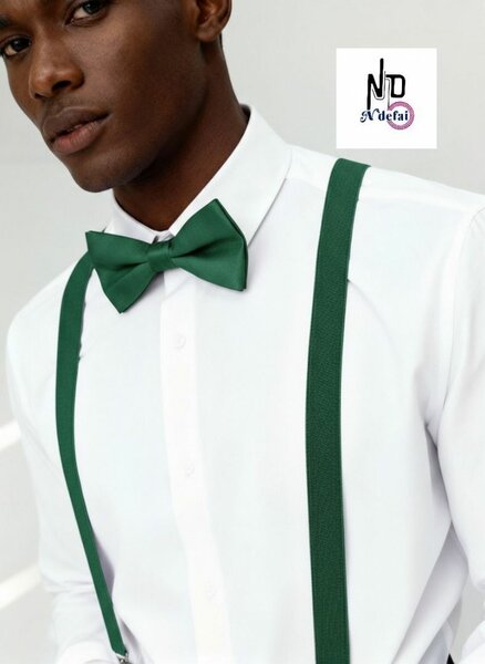 Bretelles et Noeud Papillon Vert