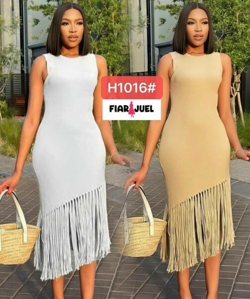 Robe frangée élégante