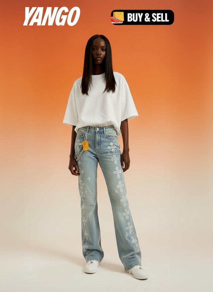 Jeans Flare Brodés Unisex