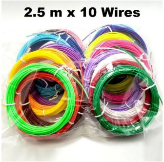 1.75mm PLA filament Roll | PLA Wires Filament Refills 1.75mm for 3D Printing Pen and 3D Printer 2.5m Roll