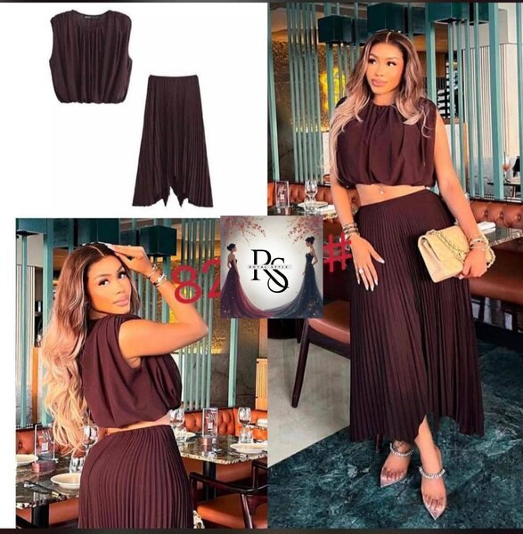 Ensemble Plissé Élégant