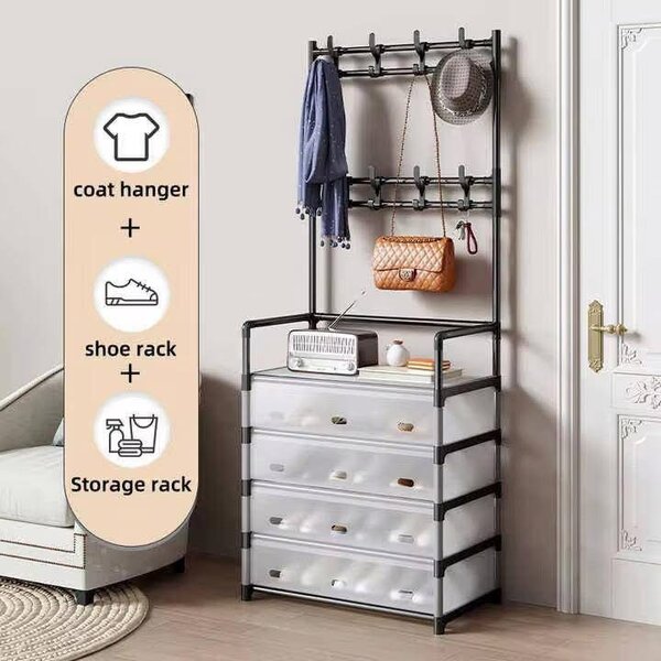 Rangement Multicouche avec Portemanteau