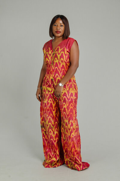 Combinaison élégante en motifs