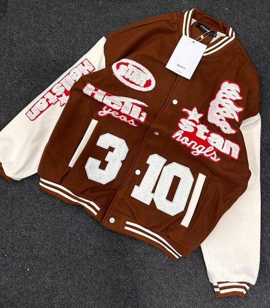 Blouson college patchwork