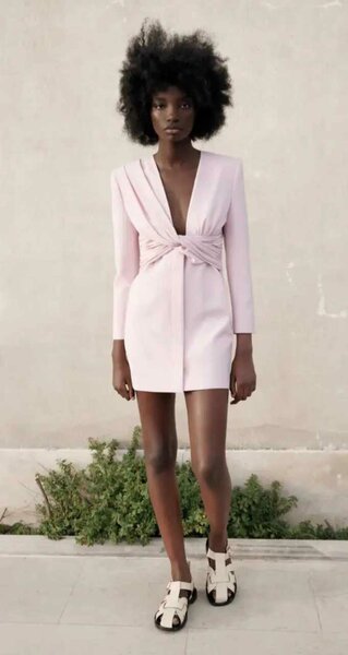 Robe Blazer Rose Élegante