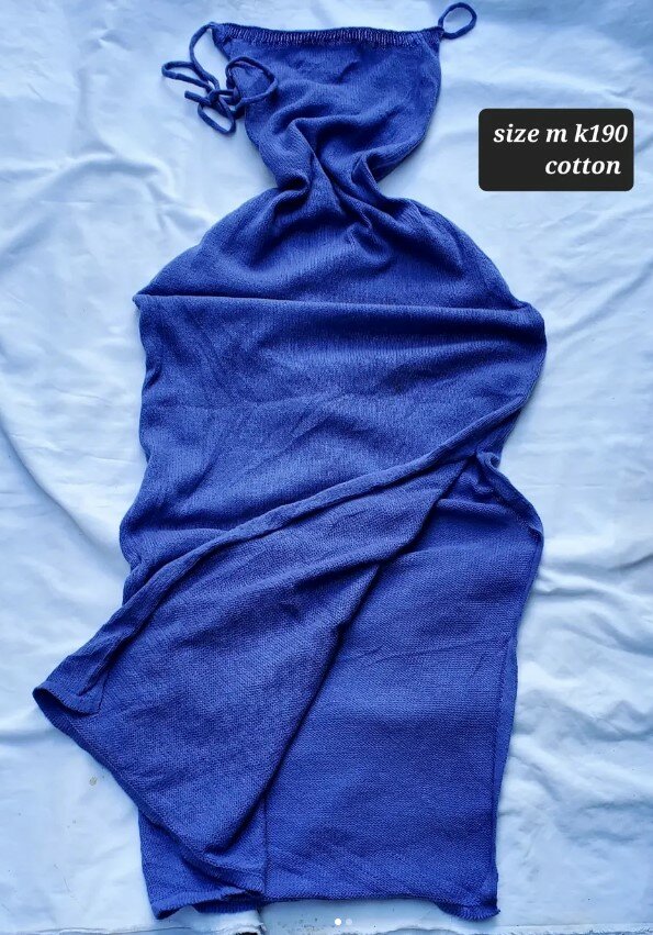 Comfortable and stylish women's cotton dress blue