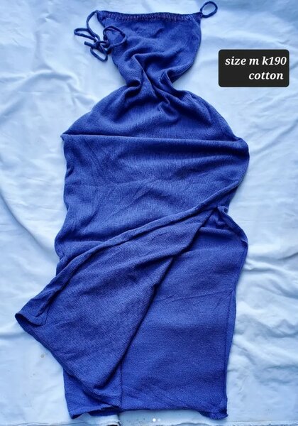 Comfortable and stylish women's cotton dress blue