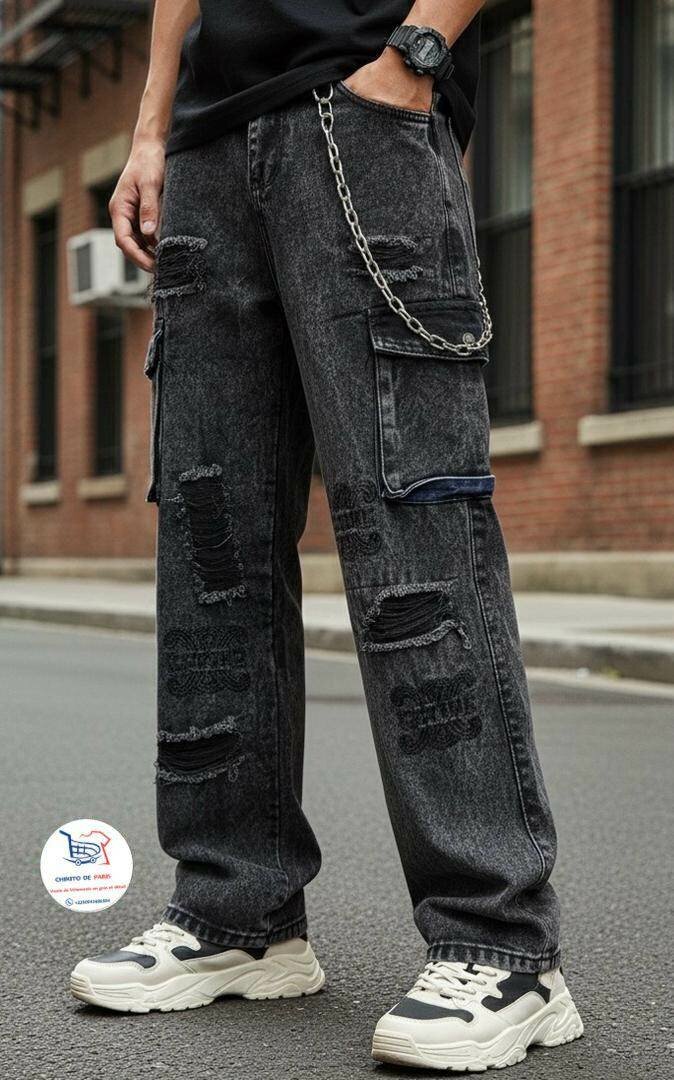 Jean cargo décontracté