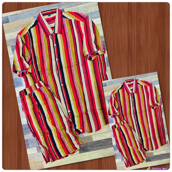 Ensemble Chemise et Short Rayé