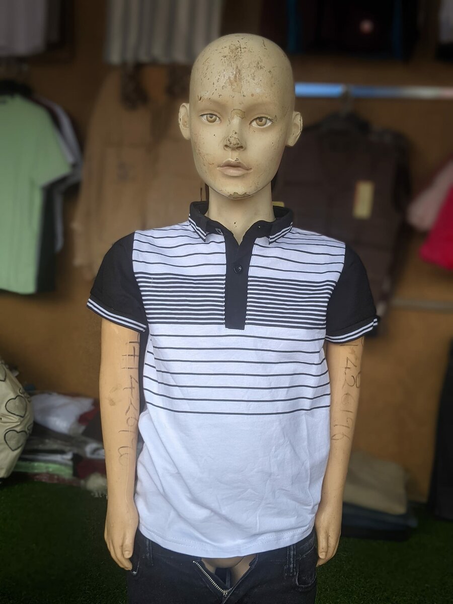 striped polo shirt