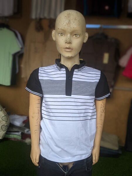 striped polo shirt