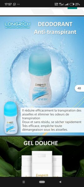 Déodorant Anti-transpirant Longrich