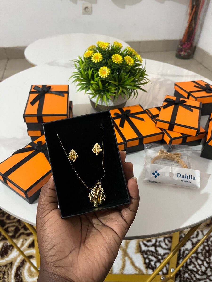 Ensemble Bijoux Doré Élégant