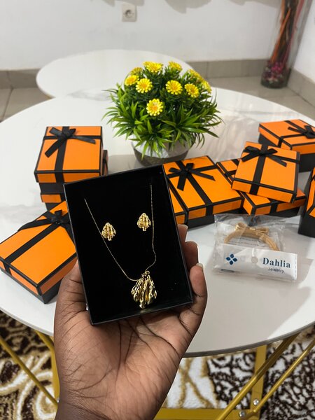 Ensemble Bijoux Doré Élégant