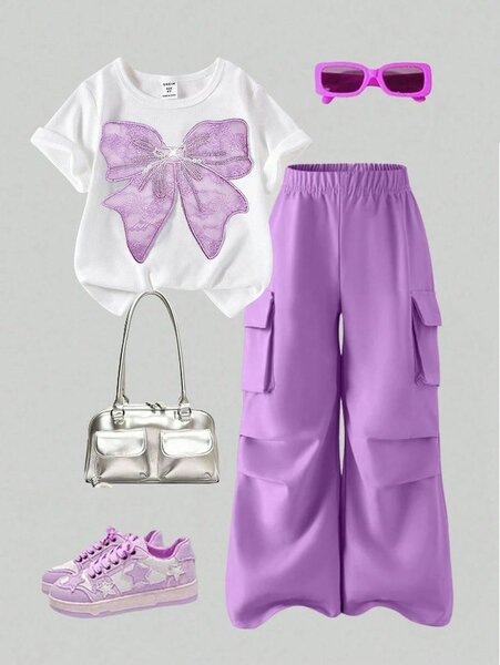 Ensemble Mode Fille Violet