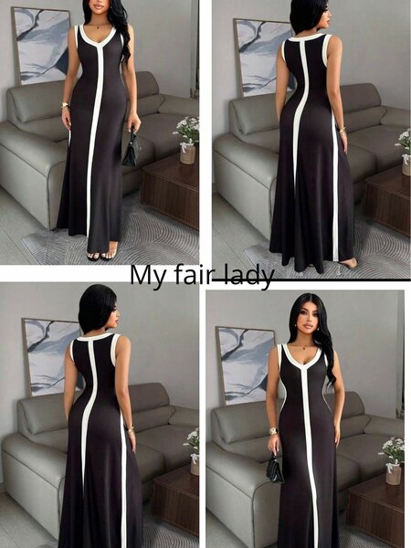 Robe élégante noir et blanc