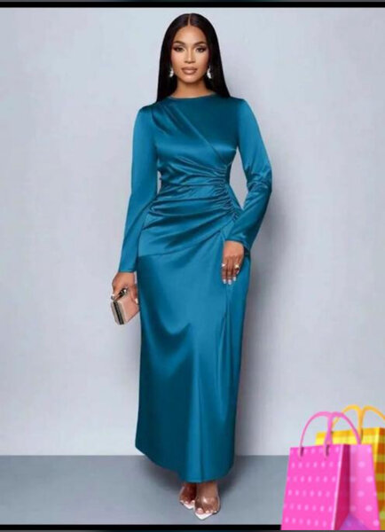 Robe élégante longue soie