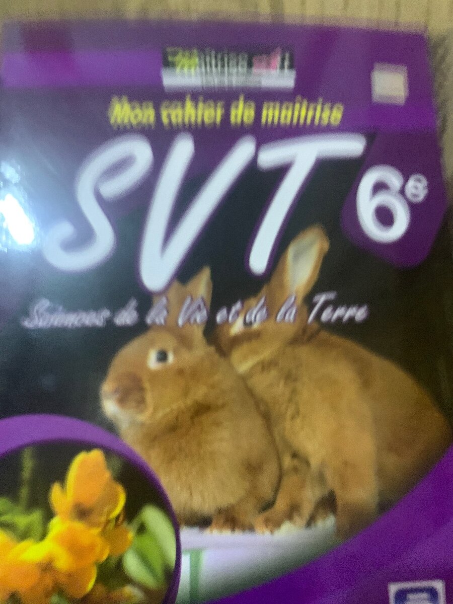 Cahier SVT 6e