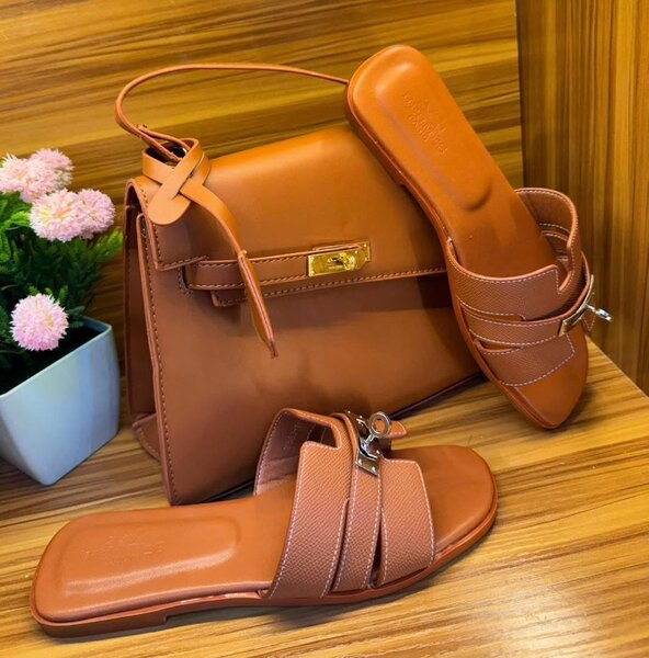 Set sac et sandales en cuir