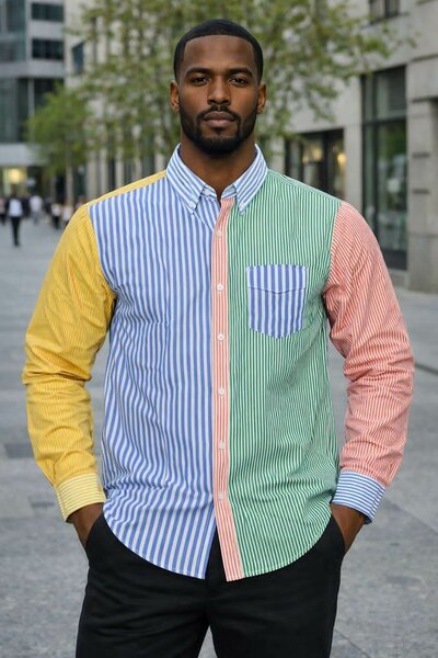 Chemise homme multicolore