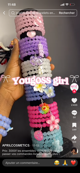 Bracelets colorés en acrylique