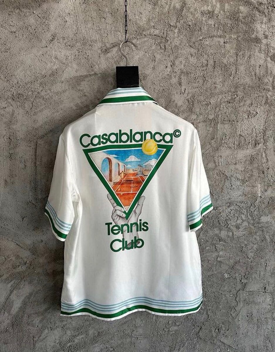 Chemise rétro style tennis