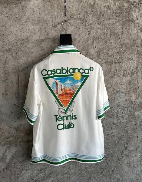Chemise rétro style tennis