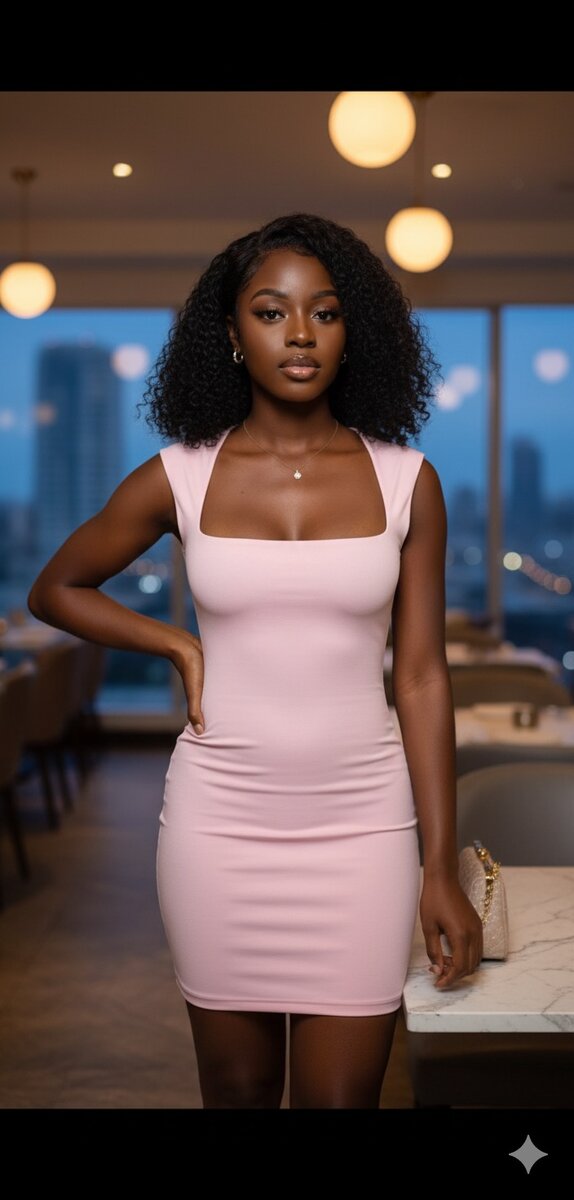 Robe moulante rose élégante