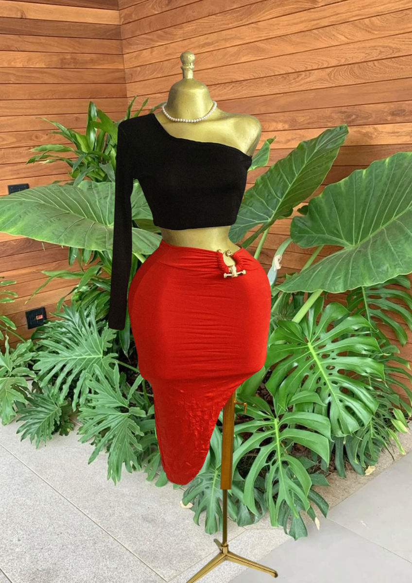 Jupe haut élégante asymétrique