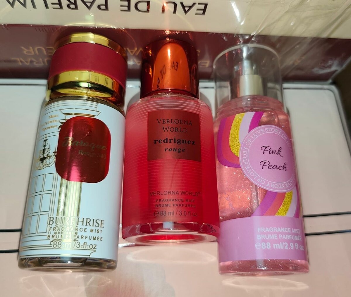 Lot de 3 mini brumes variés