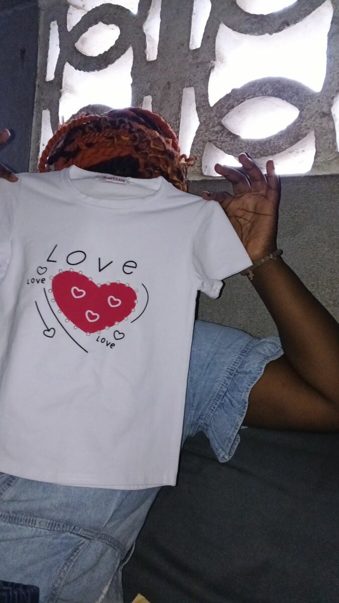 T-Shirt "Love" Enfant Blanc