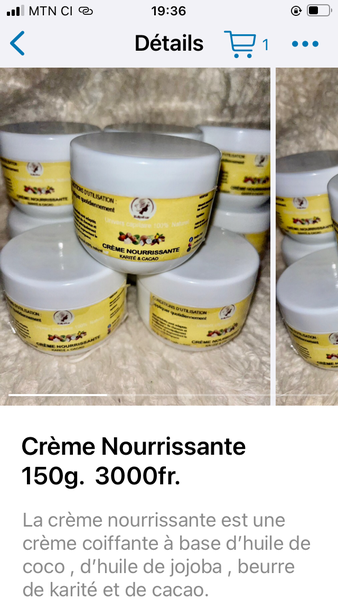 Crème capillaire Nourrissante